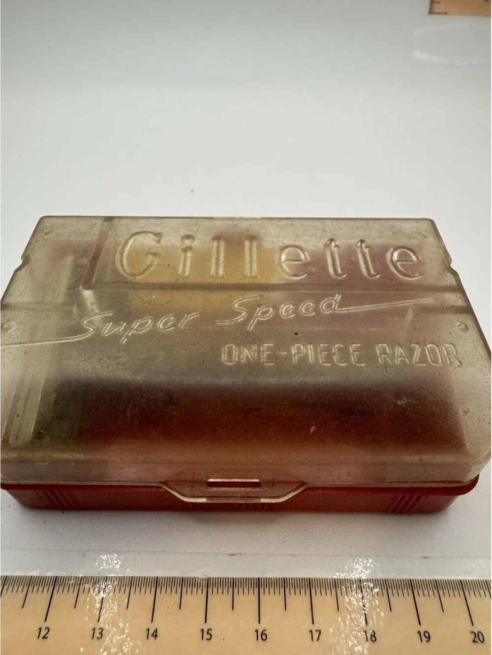 Vintage Gillette Super Speed Safety Razor in Original Plastic Case w/ Blades